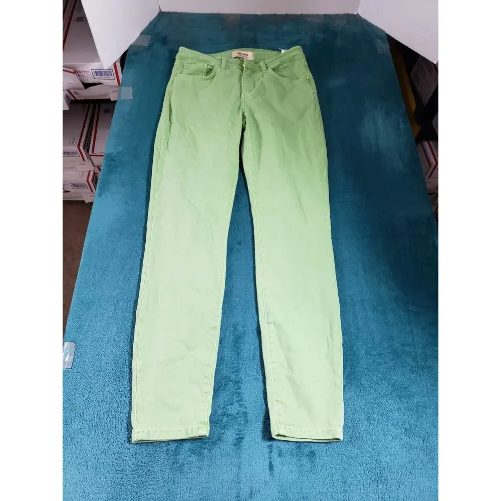 Mos Mosh Jeans Size 28 Womens Green Pants Denim Stretch Mid Rise Straight